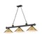 Z-Lite Cordon 3 Light Billiard, Bronze & Rubbed Brass 2306-3BRZ-RB15 - alternate 1